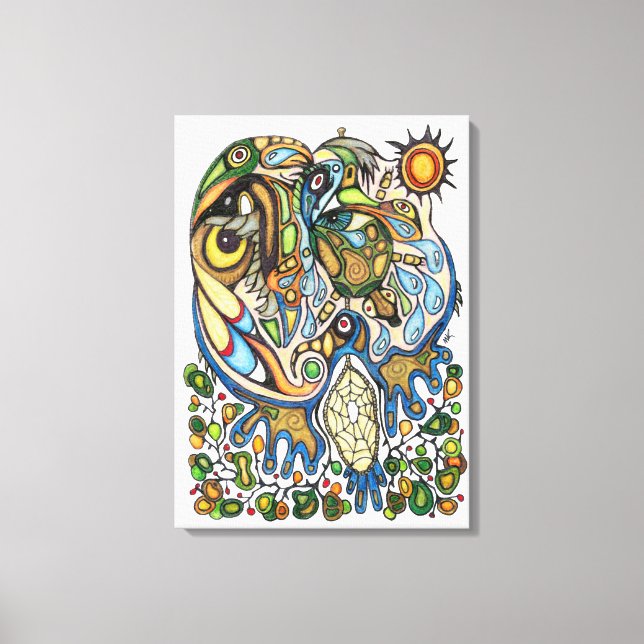 Shaman Spirit: Tunderfågelns drömmar (NORTH) Canvastryck (Framsida)