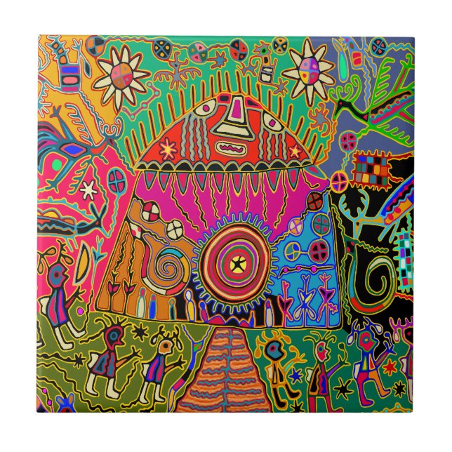 Shaman Spirits Tile Kakelplatta (Framsidan)