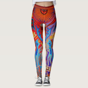 Shaman sydväst Peyote ritualbenvärmare Leggings