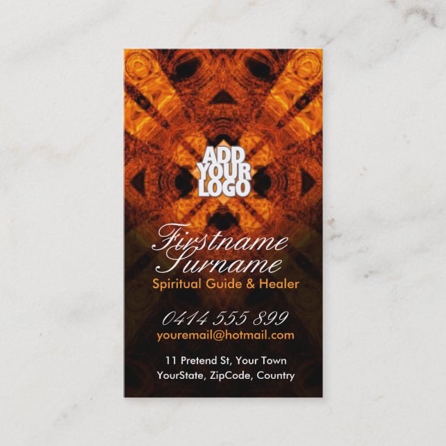 Shaman Träd Spirit med Logotyp Affärskort Visitkort (Framsida)