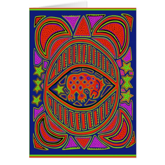 Shaman Turtle Spirit Hälsningskort (Framsidan)