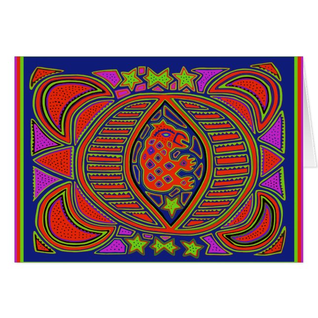Shaman Turtle Spirit Hälsningskort (Framsidan Horizontal)