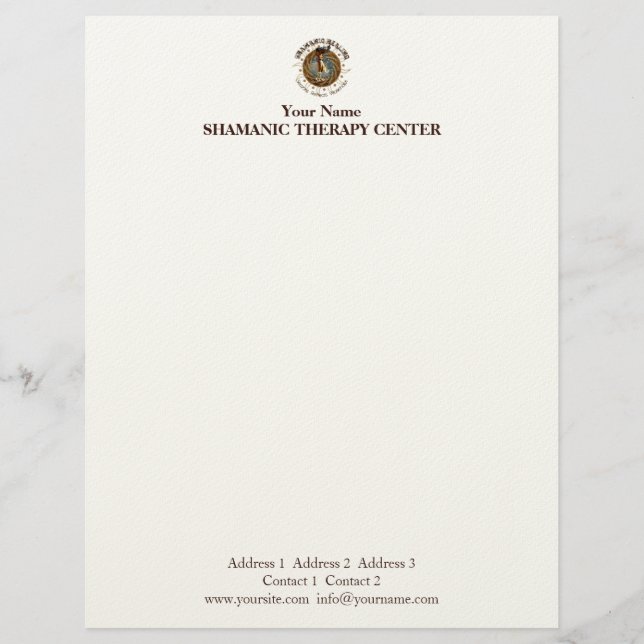 SHAMANIC HEALING - Letterhead Brevhuvud (Framsida)