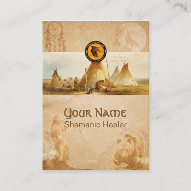 Shamanic läka - visitkort (Framsida)