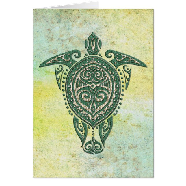Shamanic Sea Turtle Symbol + dina idéer Hälsningskort (Framsidan)