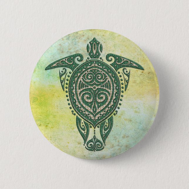 Shamanic Sea Turtle Symbol + dina idéer Knapp (Framsida)