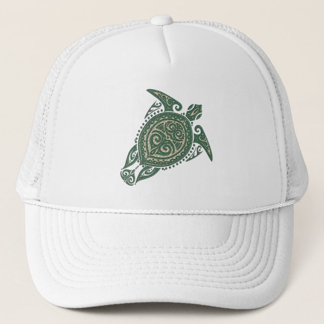 Shamanic Sea Turtle Symbol + dina idéer Truckerkeps (Framsida)