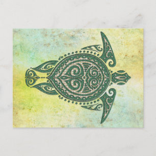 Shamanic Sea Turtle Symbol + dina idéer Vykort