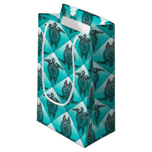 Shamanic Sea Turtles Mönster - cyan