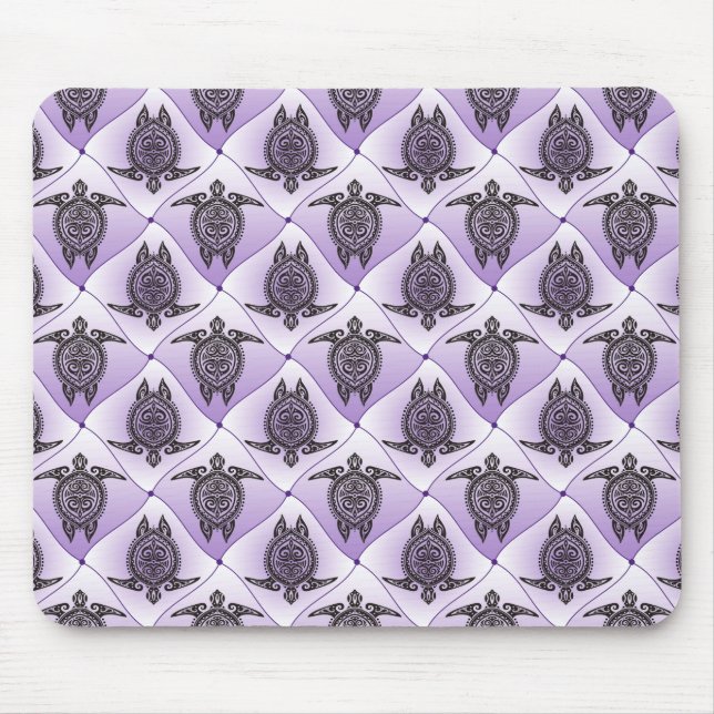 Shamanic Sea Turtles Mönster - violett Musmatta (Framsidan)
