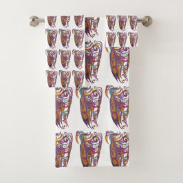 ShamanicBIRD Mask Bath Towel Set