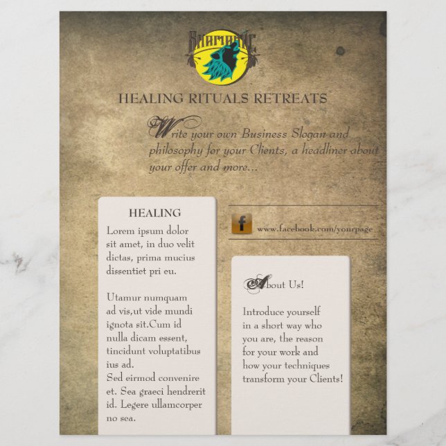 SHAMANISK - Folder Reklamblad (Framsidan)