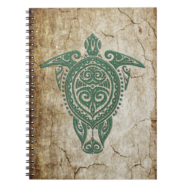 Shamanistisk havssköldpadda symbol + dina idéer anteckningsbok (Framsidan)