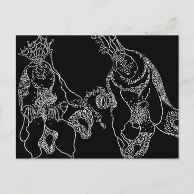 Shamans b+w vykort (Framsida)