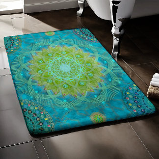 Shambala Tantric Nymphaea mandala art Badrumsmatta