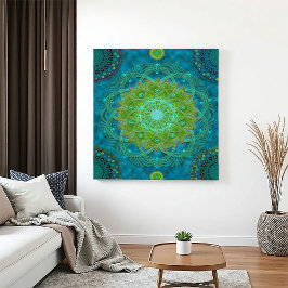 Shambala Tantric Nymphaea mandala art Canvastryck