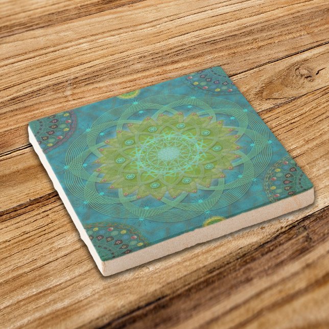 Shambala Tantric Nymphaea mandala art Stenunderlägg (Skapare uppladdad)