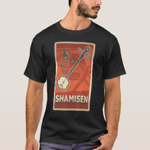 Shamisen Asian Retro Instrument for Musician T Shirt