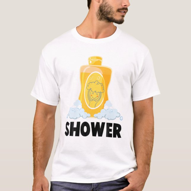 Shampoo - Shower - Bubbles - Costume - 1 av 2 bäst T Shirt (Framsida)