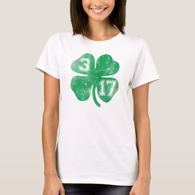 Shamrock 3-17 St Patrick's Dady T-shirt (Framsida)