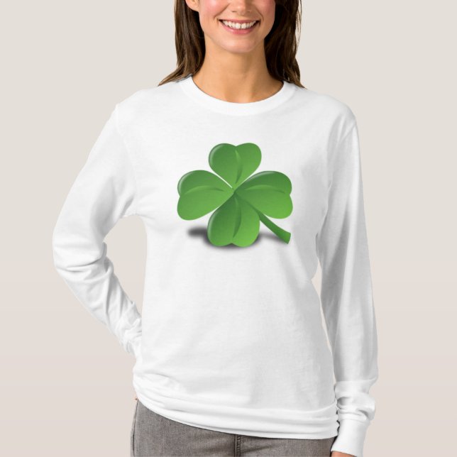 Shamrock 3D/klöver T-shirt (Framsida)