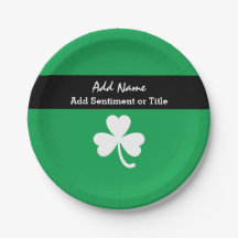 Shamrock A01 för vit för Kelly grön Shamrockdesign