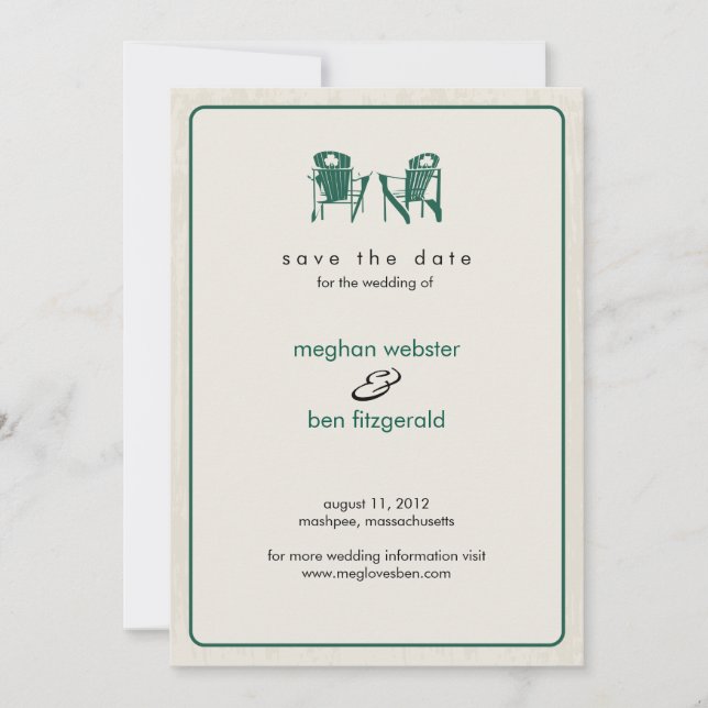 Shamrock Adirondack-stolar Spara datum Datumet (Framsida)