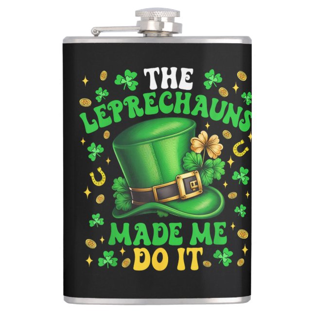 Shamrock-alferna tvingade mig att göra det St Patr Fickplunta (Framsidan)