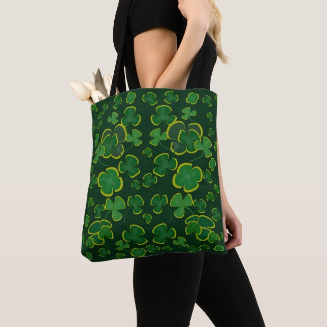 Shamrock Allover Tote Tygkasse (Närbild)