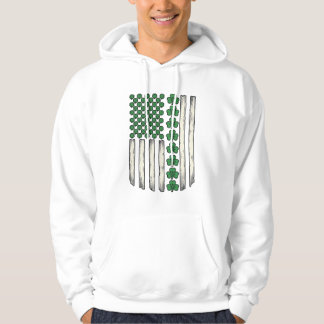 Shamrock amerikansk flagga vintage vektor design_1 hoodie