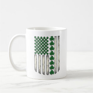Shamrock amerikansk flagga vintage vektor design_1 kaffemugg