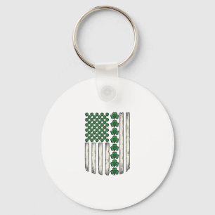 Shamrock amerikansk flagga vintage vektor design_1 nyckelring