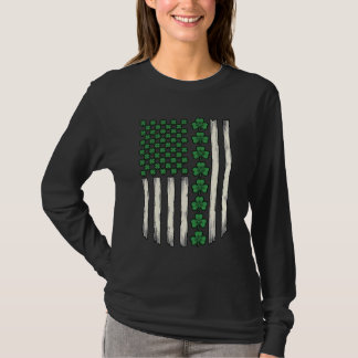 Shamrock amerikansk flagga vintage vektordesign_1 t shirt