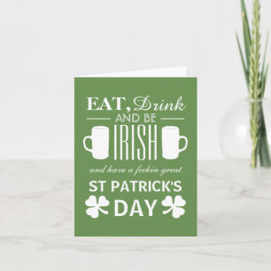 Shamrock and Beer Irish St patrick's day Kort