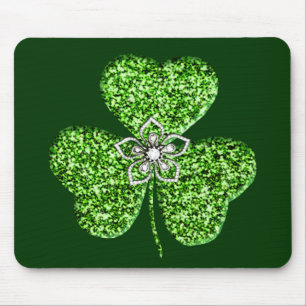 Shamrock and Flower Mouse Pad Musmatta