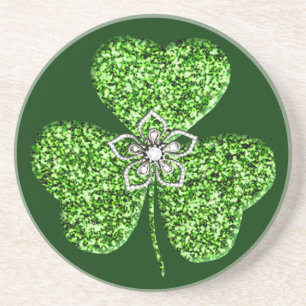 Shamrock and Flower Underlägg glitter