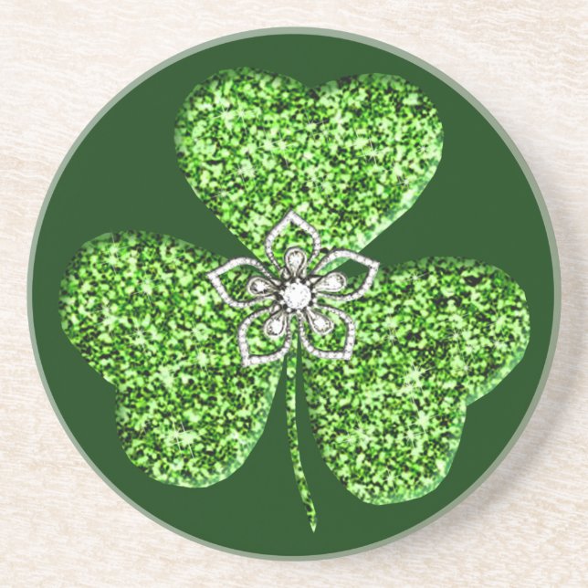 Shamrock and Flower Underlägg glitter (Framsidan)