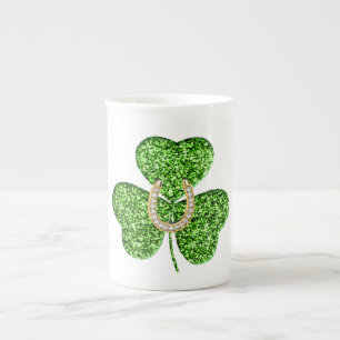 Shamrock and Horseshoe Bone China Mugg Benporslin Mugg