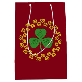 Shamrock and Knotwork on Red