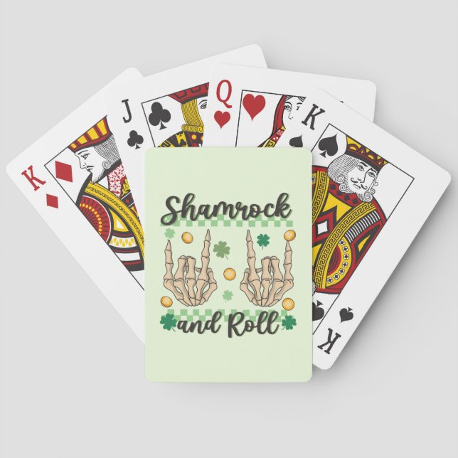 Shamrock and Roll Hand Casinokort (Baksidan)