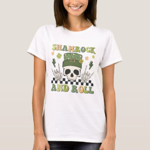 Shamrock and Roll - Skeleton Klöver T Shirt