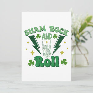 Shamrock And Roll St Patrick's Day Julkort