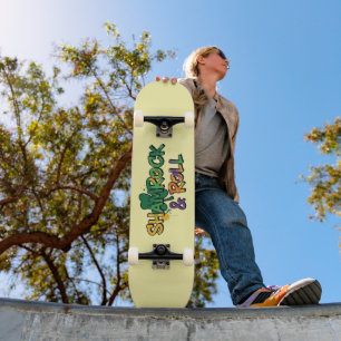 Shamrock and Roll St. Patrick's Day Mini Skateboard Bräda 18,5 Cm