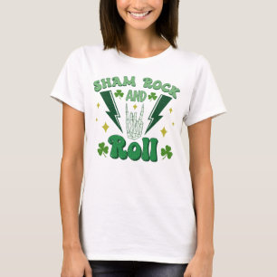 Shamrock and Roll St patrick's day T Shirt