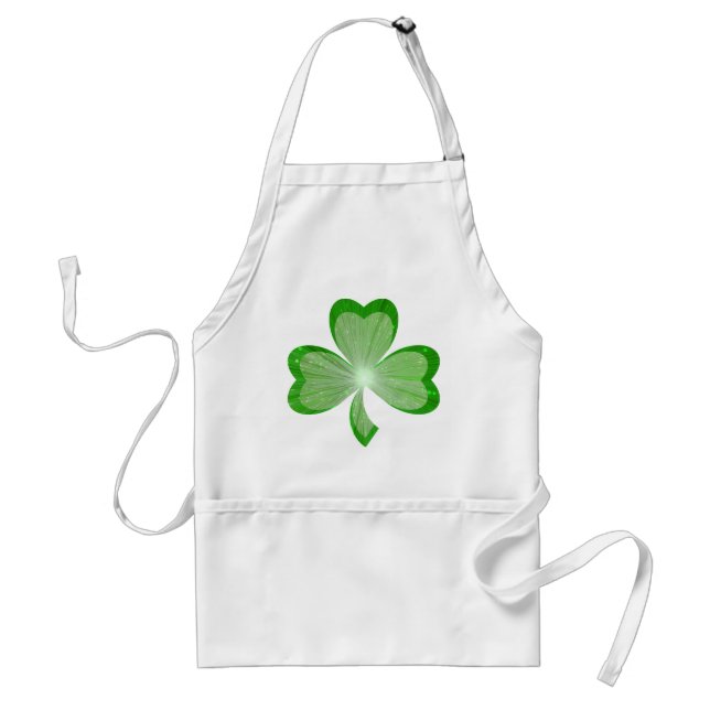 Shamrock apron vit förkläde (Framsidan)