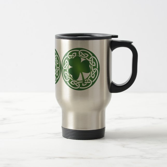 Shamrock - återvinningsbar travel mug för st resemugg (Höger)