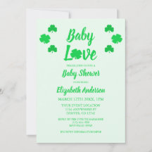 Shamrock Baby Shower baby Kärlek