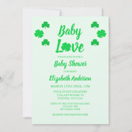 Shamrock Baby Shower baby Kärlek Inbjudningar