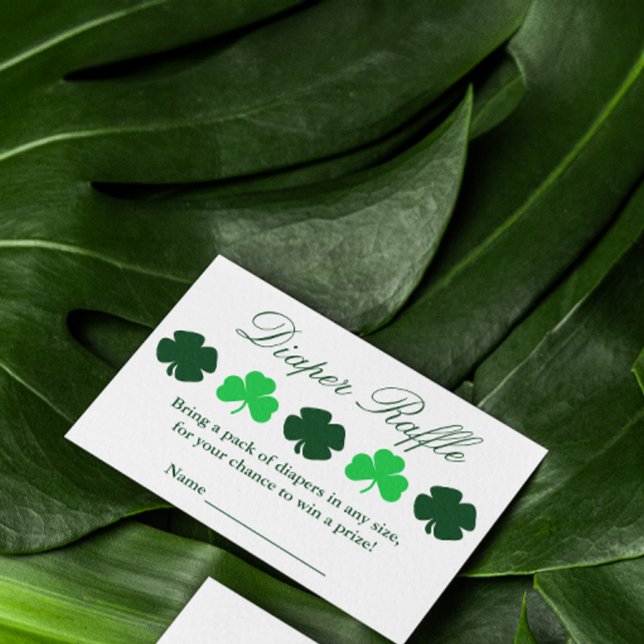 Shamrock Baby Shower Diaper Raffle Tilläggskort (Skapare uppladdad)