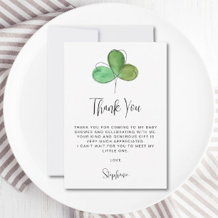 Shamrock Baby Shower Tack Kort